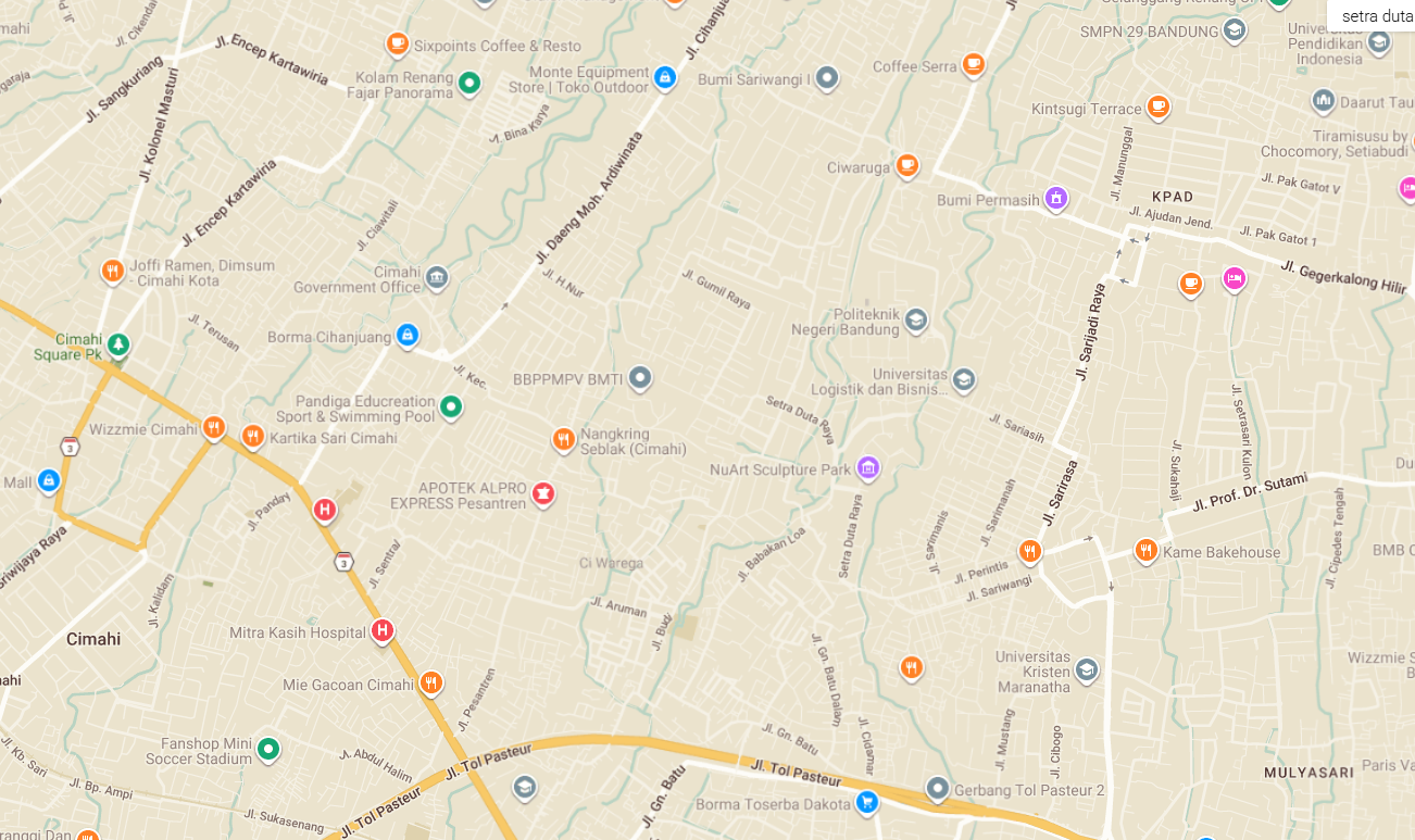 setra duta lingkungan rumah dan lokasi